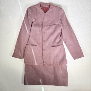 Judy's Place Womens Blazer & Skirt Sz 10 Tweed Vintage Grandmacore Academia Wool